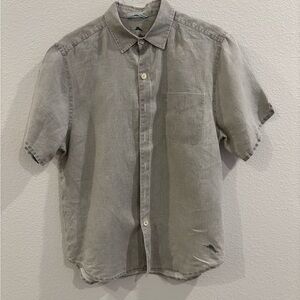 Tommy Bahama Gray Casual Button Down Linen Shirt